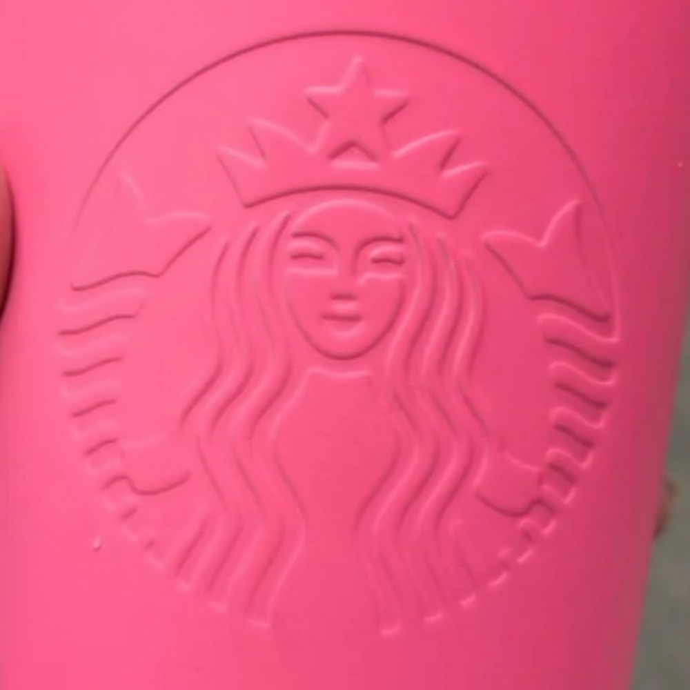 Starbucks 2014 16oz hot pink Barbie tumbler